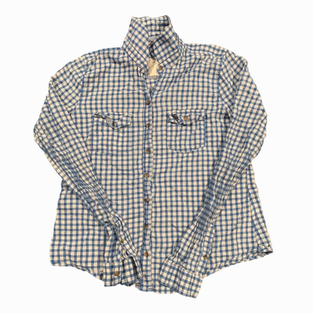 gingham button down long sleeve